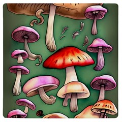 Glamour Mushroom For Enchantment And Bewitchment Uv Print Square Tile Coaster  by GardenOfOphir