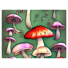 Glamour Mushroom For Enchantment And Bewitchment One Side Premium Plush Fleece Blanket (extra Small)