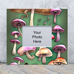 Glamour Mushroom For Enchantment And Bewitchment White Wall Photo Frame 5  X 7  by GardenOfOphir