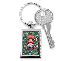 Black Art Mushroom For Incantation And Witchcraft Key Chain (rectangle) by GardenOfOphir