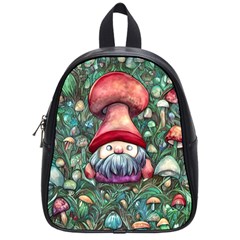 Black Art Mushroom For Incantation And Witchcraft School Bag (small)