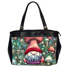 Black Art Mushroom For Incantation And Witchcraft Oversize Office Handbag (2 Sides) by GardenOfOphir