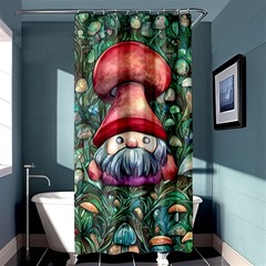 Black Art Mushroom For Incantation And Witchcraft Shower Curtain 36  X 72  (stall)  by GardenOfOphir