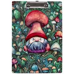 Black Art Mushroom For Incantation And Witchcraft A4 Acrylic Clipboard by GardenOfOphir