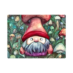 Black Art Mushroom For Incantation And Witchcraft One Side Premium Plush Fleece Blanket (mini) by GardenOfOphir