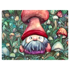 Black Art Mushroom For Incantation And Witchcraft One Side Premium Plush Fleece Blanket (extra Small) by GardenOfOphir