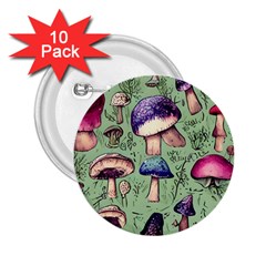 Presto Mushroom For Prestidigitation And Legerdemain 2 25  Buttons (10 Pack)  by GardenOfOphir