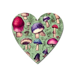 Presto Mushroom For Prestidigitation And Legerdemain Heart Magnet by GardenOfOphir