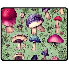 Presto Mushroom For Prestidigitation And Legerdemain One Side Fleece Blanket (medium) by GardenOfOphir