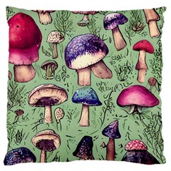 Presto Mushroom For Prestidigitation And Legerdemain Large Cushion Case (two Sides) by GardenOfOphir