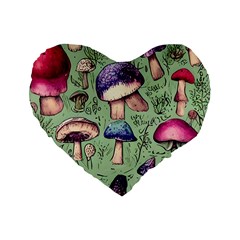 Presto Mushroom For Prestidigitation And Legerdemain Standard 16  Premium Heart Shape Cushions by GardenOfOphir