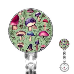 Presto Mushroom For Prestidigitation And Legerdemain Stainless Steel Nurses Watch by GardenOfOphir