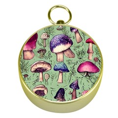 Presto Mushroom For Prestidigitation And Legerdemain Gold Compasses by GardenOfOphir