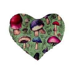 Presto Mushroom For Prestidigitation And Legerdemain Standard 16  Premium Flano Heart Shape Cushions by GardenOfOphir