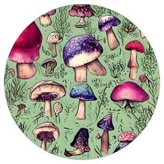 Presto Mushroom For Prestidigitation And Legerdemain Round Trivet by GardenOfOphir