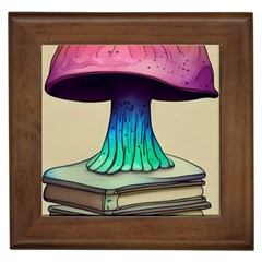 Forest Fairycore Mushroom Framed Tile by GardenOfOphir