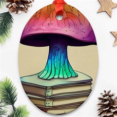 Forest Fairycore Mushroom Ornament (oval) by GardenOfOphir