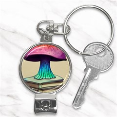 Forest Fairycore Mushroom Nail Clippers Key Chain by GardenOfOphir