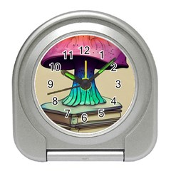 Forest Fairycore Mushroom Travel Alarm Clock by GardenOfOphir