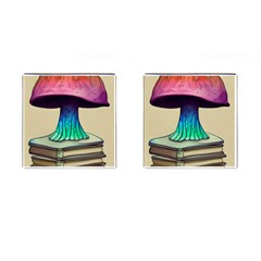 Forest Fairycore Mushroom Cufflinks (square)