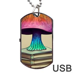 Forest Fairycore Mushroom Dog Tag Usb Flash (one Side) by GardenOfOphir