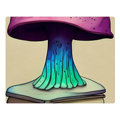 Forest Fairycore Mushroom One Side Premium Plush Fleece Blanket (large) by GardenOfOphir