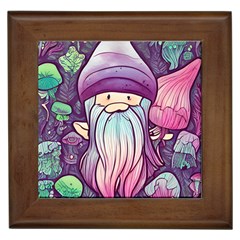 Foraging Mushroom Framed Tile by GardenOfOphir