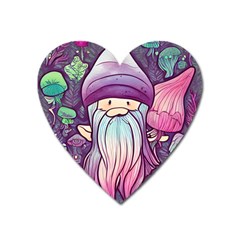 Foraging Mushroom Heart Magnet by GardenOfOphir