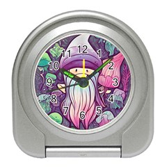 Foraging Mushroom Travel Alarm Clock by GardenOfOphir