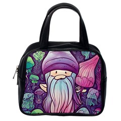 Foraging Mushroom Classic Handbag (one Side) by GardenOfOphir