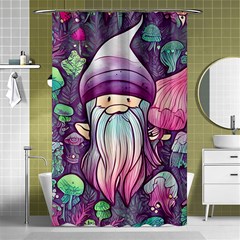 Foraging Mushroom Shower Curtain 48  X 72  (small)  by GardenOfOphir