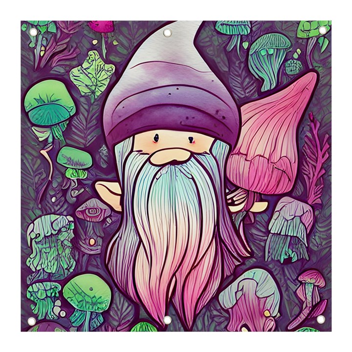 Foraging Mushroom Banner and Sign 3  x 3 