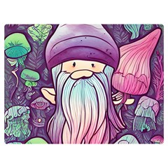 Foraging Mushroom One Side Premium Plush Fleece Blanket (extra Small) by GardenOfOphir