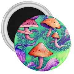 Natural Mushroom Illustration Design 3  Magnets by GardenOfOphir