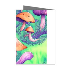 Natural Mushroom Illustration Design Mini Greeting Cards (pkg Of 8) by GardenOfOphir