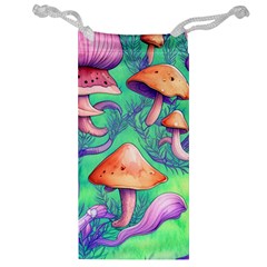 Natural Mushroom Illustration Design Jewelry Bag by GardenOfOphir