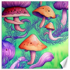 Natural Mushroom Illustration Design Canvas 12  X 12  by GardenOfOphir