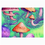 Natural Mushroom Illustration Design Large Glasses Cloth Front