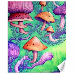 Natural Mushroom Illustration Design Canvas 11  X 14  by GardenOfOphir