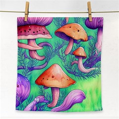 Natural Mushroom Illustration Design Face Towel by GardenOfOphir