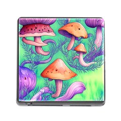 Natural Mushroom Illustration Design Memory Card Reader (square 5 Slot) by GardenOfOphir