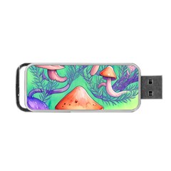 Natural Mushroom Illustration Design Portable Usb Flash (one Side) by GardenOfOphir