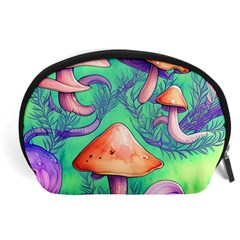 Natural Mushroom Illustration Design Accessory Pouch (large) by GardenOfOphir