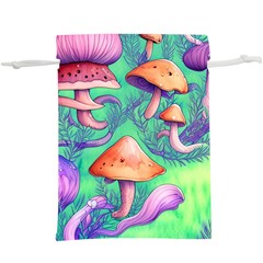 Natural Mushroom Illustration Design Lightweight Drawstring Pouch (xl) by GardenOfOphir