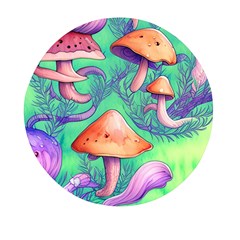 Natural Mushroom Illustration Design Mini Round Pill Box (pack Of 5) by GardenOfOphir