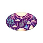 Fairy Mushroom Illustration Design Sticker (Oval) Front