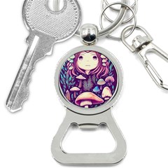 Fairy Mushroom Illustration Design Bottle Opener Key Chain by GardenOfOphir