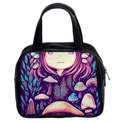 Fairy Mushroom Illustration Design Classic Handbag (two Sides) by GardenOfOphir