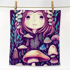 Fairy Mushroom Illustration Design Face Towel by GardenOfOphir