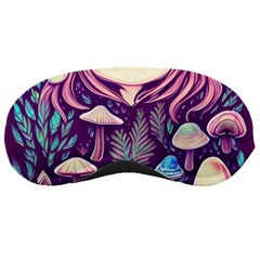 Fairy Mushroom Illustration Design Sleeping Mask by GardenOfOphir